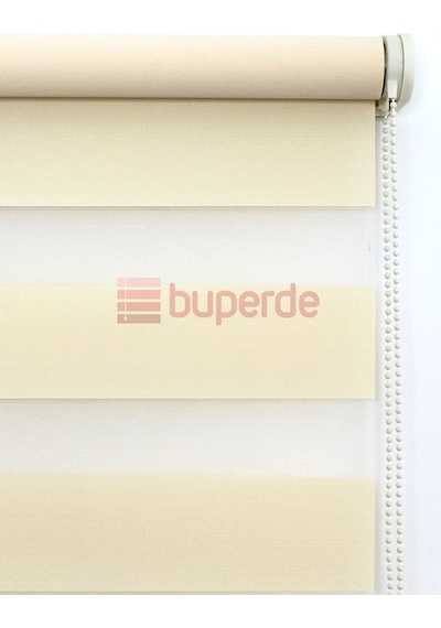 Buperde Krem Eko Zebra Stor Perde