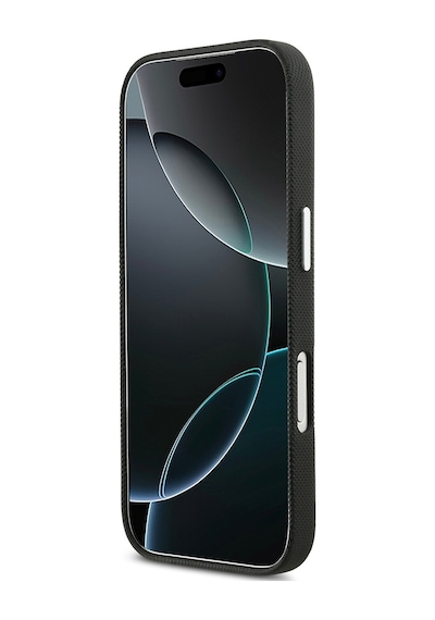 Apple iPhone 17 Pro Max Kılıf Lacoste Lisanslı M-safe Uyumlu Pvc Pike Desenli İkonik Timsah Logolu Siyah