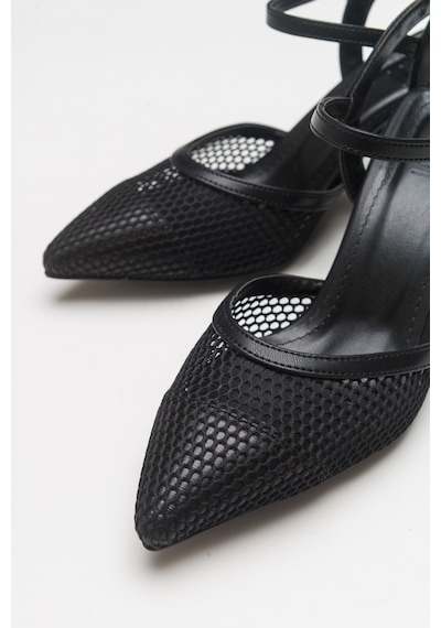 Luvishoes Chıc Siyah Kadın Topuklu Ayakkabı Siyah