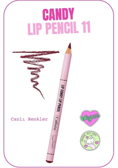 Callista Lip Candy Lip Pencil Dudak Kalemi 11 Burgundy Obsessed - Kırmızı