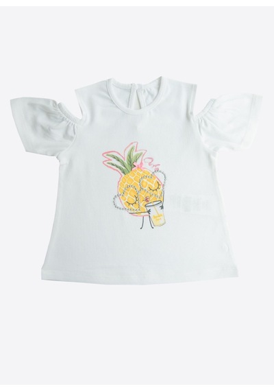KitiKate Organik Juice T-shirt Beyaz