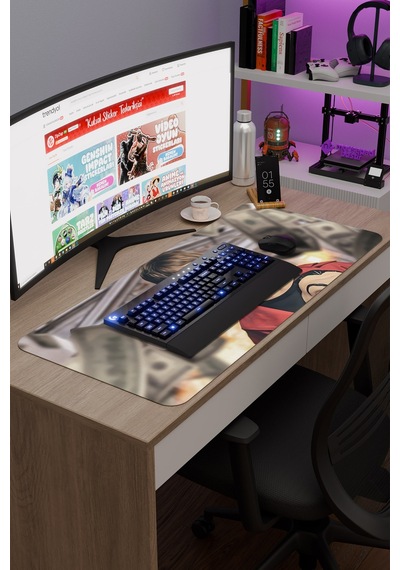 La Casa De Papel-tokyo V5 90x40 Xxl Gaming Kauçuk Kaymaz Taban Mouse Pad Fare Altlığı