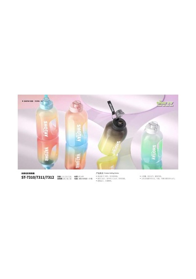 Shotay Colorful Su Matarası Tritan Yeşil 1500ml Yeşil