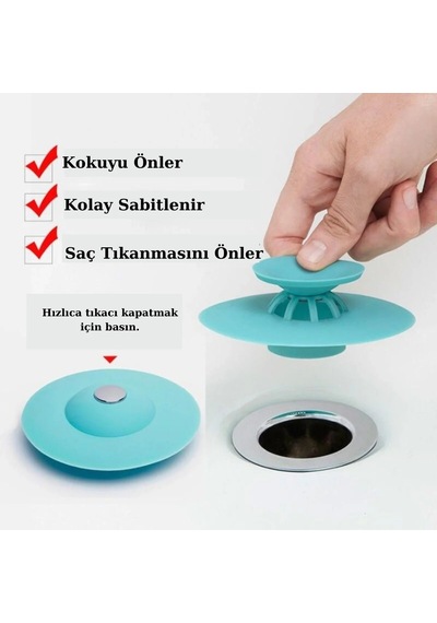 Silikon Malzeme Banyo Mutfak Gider Evye Lavabo İçine Çöp Tıpası Kaydırmaz Süzgeç Çeşitleri M Standart