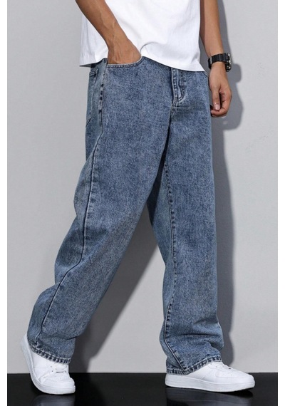 Cool Tarz Erkek Lacivert Rahat Kesim Baggy Pantolon Lacivert Lacivert