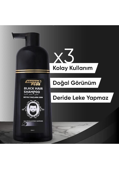 Softto Plus Black Hair Siyah Şampuan 350 Ml