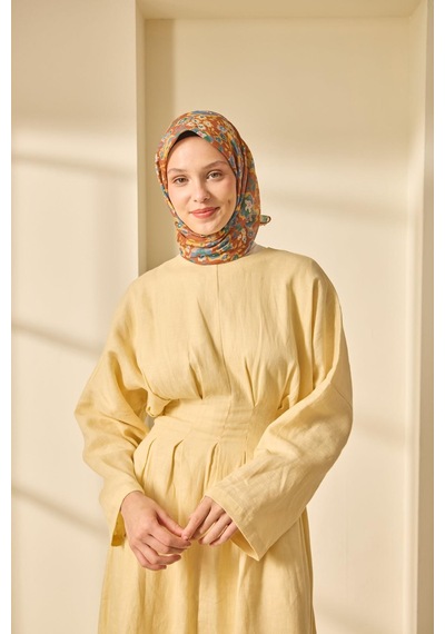 Silk Home Soft Eşarp 73090-03 Taba, İndigo, Sarı, Yeşil