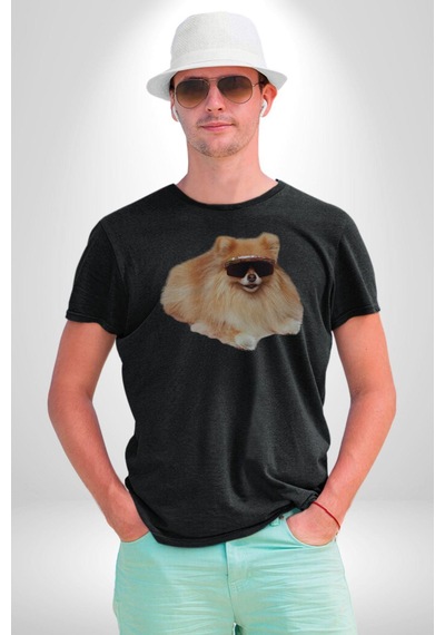 Pomernian Köpek Unisex Unisex Siyah Organik Baskılı T-shirt Penye Yüksek Kalite Siyah Pomernian Köpek Unisex Unisex Siyah Organik Baskılı T-shirt Penye Yüksek Kalite Siyah