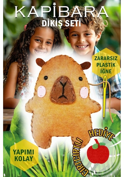 Kapibara Oyuncak Montessori Aktivite Çocuk Dikiş Seti