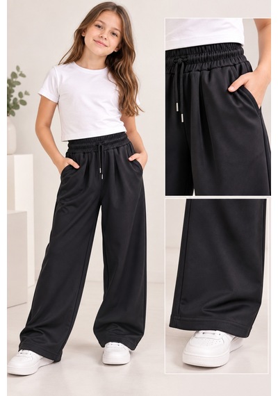 Uğur Bebe Kız Çocuk Pileli Geniş Paça Mevsimlik Eşofman Altı Beli Bağcıklı Cepli & Kompak Kumaş Rahat Kesim Spor Okul Günlük Pantolon Siyah Siyah Uğur Bebe Kız Çocuk Pileli Geniş Paça Mevsimlik Eşofman Altı Beli Bağcıklı Cepli & Kompak Kumaş Rahat Kesim Spor Okul Günlük Pantolon Siyah Siyah