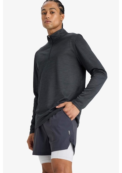 Defacto Defactofit Slim Fit Dar Kesim Sporcu Kısa Paça Şort E9365ax25auar214 Antrasit