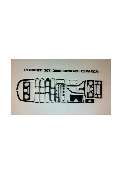 Peugeot 207 2007 23 Parça Torpido Kaplama Renk Ceviz