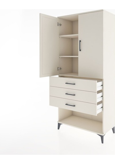 Hyperion Dolap 3 Raflı 3 Çekmeceli 2 Kapaklı 88x44x195 Aytaşı... Aytaşı