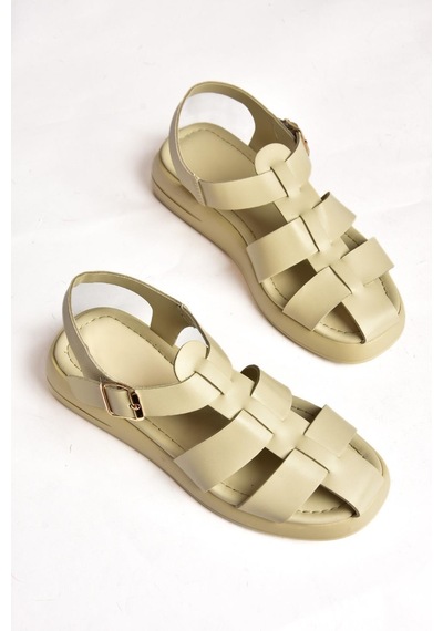 Fox Shoes S518106009 Bej Kadın Sandalet Bej