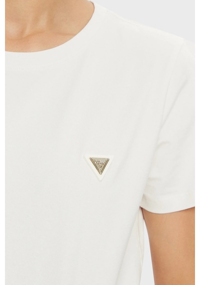 Guess Bayan T Shirt V4yı09 J1314 G6k5 Ekru Ekru