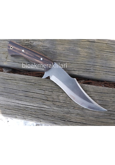 Ahşap Sap Av Kamp Bıçağı 4116 Çelik 30 CM Kahverengi