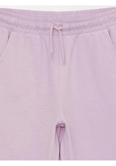 LC Waikiki Lcw Kids Lila Beli Lastikli Basic Kız Çocuk Jogger Eşofman Altı Lılac