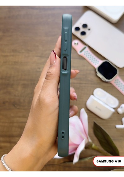 Samsung Galaxy A16 Uyumlu Kamera Korumalı Darbeye Dayanıklı Renk Atmayan Keep Silikon Kılıf Haki