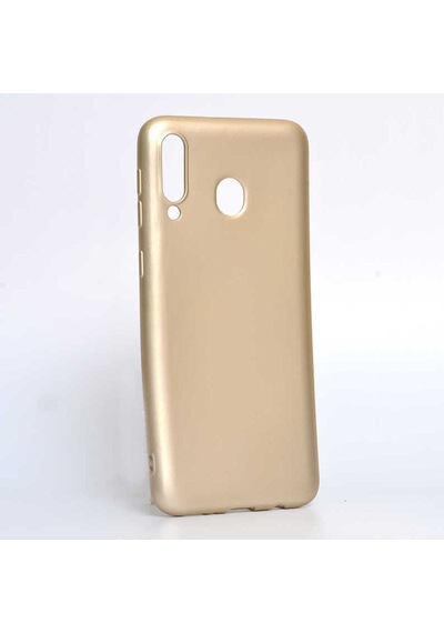 Galaxy M30 Kılıf Zore Premier Silikon Kapak Gold