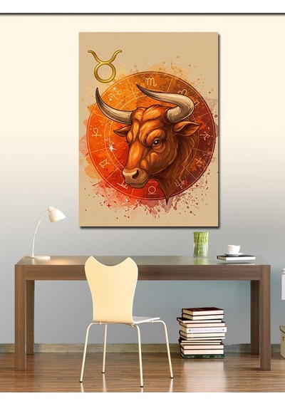 Kanvas Tablo Boğa Burcu Posteri 70cmx100cm