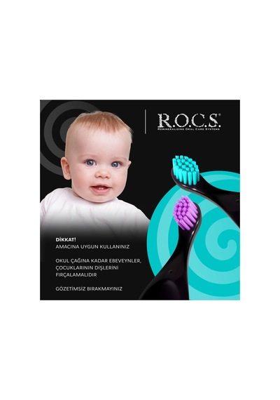 R.o.c.s. Baby Neon 0-3 Yaş Için Ekstra Yumuşak Diş Fırçası - Turkuaz