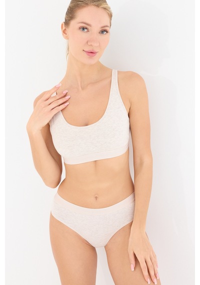 Naphor Touch Krem Yüksek Bel Slip Külot