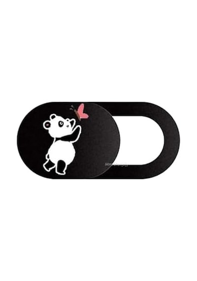 Kamera Kapatıcı Laptop Tablet Telefon Uyumlu Panda Desenli Gizlilik Aparatı Ultra İnce Sürgülü Webcam Cover 3 Lü Set 3m Yapışkanlı Çok Renkli