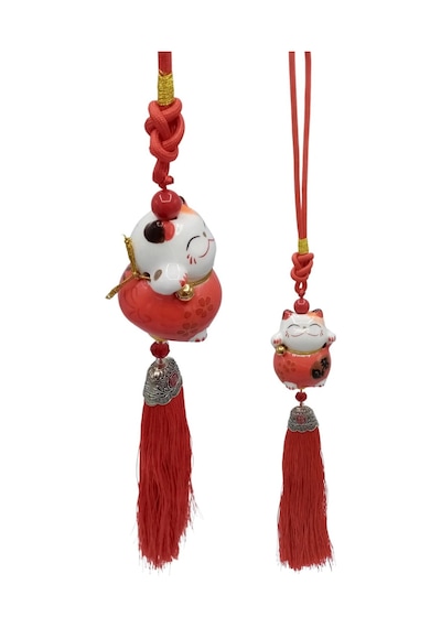 Feng Shui Maneki Neko Şans Kedisi Kırmızı No.1