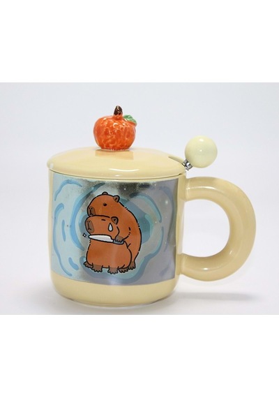 3d Capybara Desenli Porselen Kupa Bardak Diğer