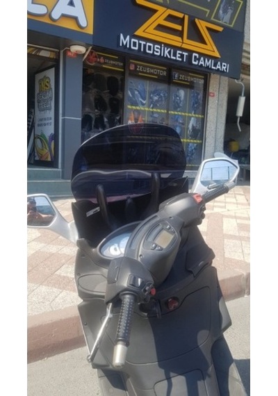 Zeus Motor 2005-2007 Piaggio X9 250 Uyumlu Koyu Füme Cam