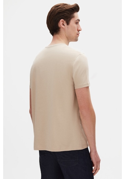 D's Damat Ds Damat Regular Fit Bej Düz Nakışlı %100 Pamuk T-shirt 4hc140632006m Bej