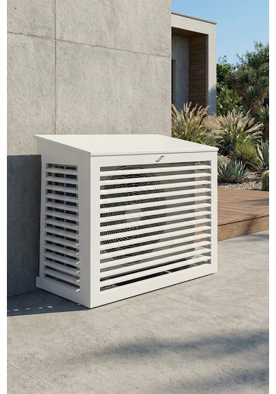 Klima Motoru/dış Ünite Gizleme/koruma Kafesi L 120x62x110 H Açılı Condor Beyaz