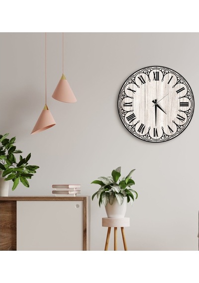 Bk Gift Dekoratif 45Cm Ahşap Duvar Saati-158