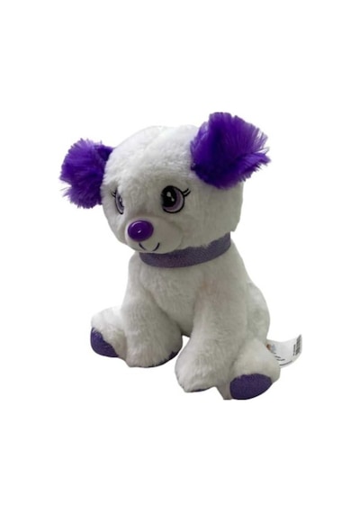 Sevimli Peluş Renkli Köpek 20 Cm Uyku Arkadaşı Hediyelik Mor