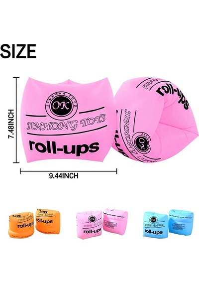 Her Yaşa Uygun Yürüyen Deniz, Havuz Kolluğu Pembe Renk, Çocuk Ve Yetişkin Kolluğu Pembe