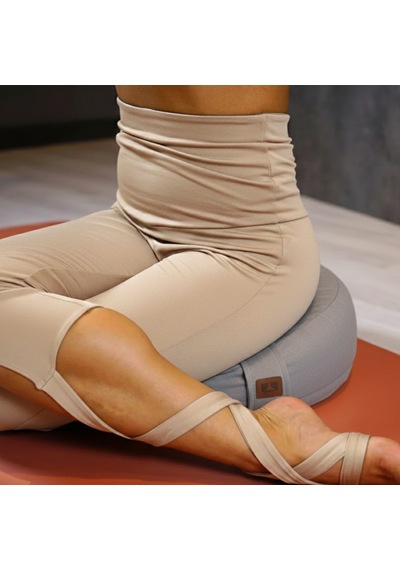 Rebuwo Kadife Yoga & Meditasyon Minderi, Ergonomik Oturma Destek Yastığı Gri Gri