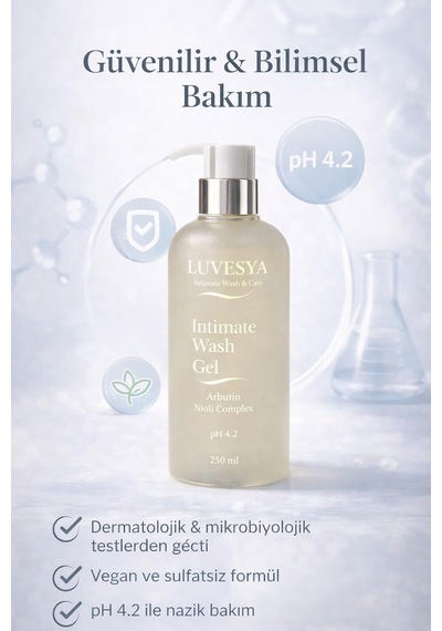 Intimate Wash Gel Arbutin + Nioil 250 Ml / Özel Bölge Temizleme Jeli
