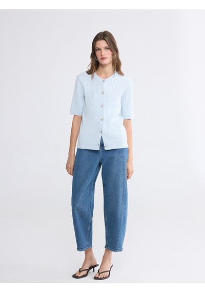 Lcw Studıo İndigo Barrel Fit Kadın Jean Pantolon Lcw Studıo İndigo Barrel Fit Kadın Jean Pantolon