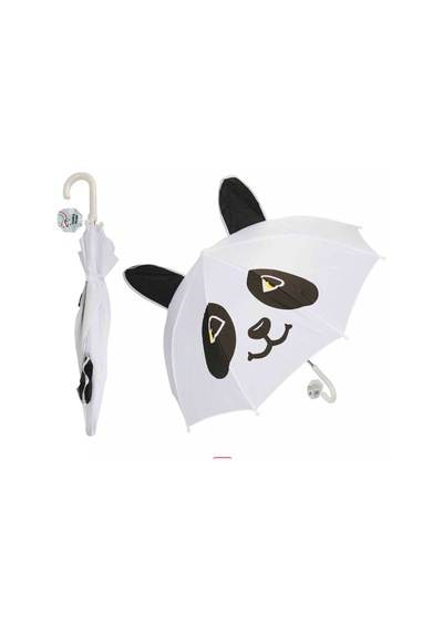 Çoçuk Şemsiyesi Panda-2 Beyaz Panda 9 Telli 45 Cm 3+