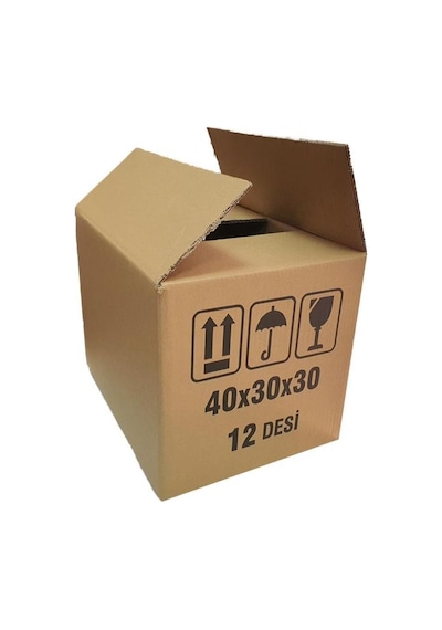 12 Desi Çift Oluklu Karton Koli 40x30x30 Cm 10 Adet 1000 Adet