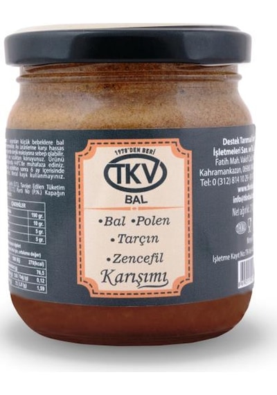 Tkv Bal + Polen + Tarçın + Zencefil Karışımı 210 G