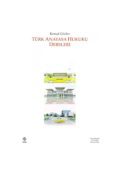 Türk Anayasa Hukuku Dersleri Kemal Gözler/Kemal Gözler