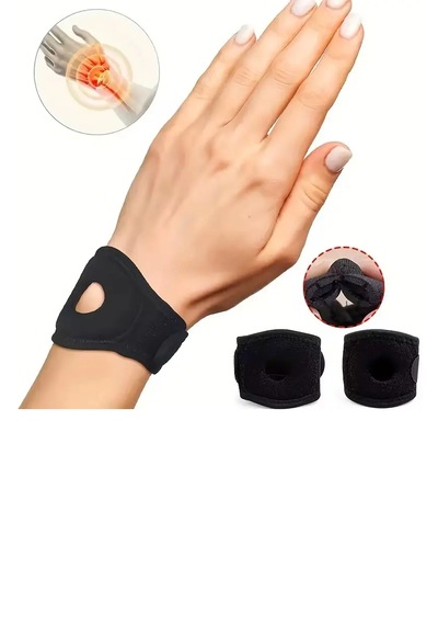 2 Adet Ayarlanabilir İnce  Bilek Bandı , Halka Ped Yaralanma Spor Yoga Yumuşak Bilek Bandı S