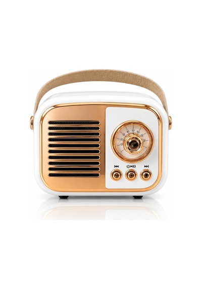 Retro Tasarım Bluetooth Hoparlörlü Radyo Taşınabilir Kablosuz Müzik Çalar, Usb/aux/tf Kart Destekli