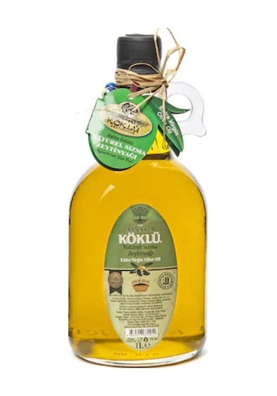 Ayvalık Köklü Zeytincilik Taş Baskı Erken Hasat Soğuk Sıkım Naturel Sızma Zeytinyağı Galon Cam 1 L