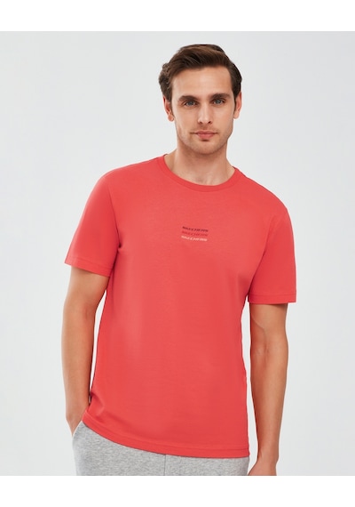 Skechers Essential M Short Sleeve  T-Shirt Erkek Kırmızı Tshirt S241007-600