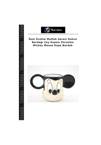 Özel Üretim Mutfak Gereci Kahve Bardağı Çay Kupası Porselen Mickey Mouse Kupa Bardak Çok Renkli
