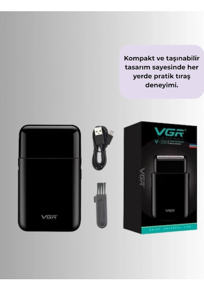 Kart Tasarımlı Şarjlı Tıraş Makinesi 2 Başlıklı Hassas Kesim