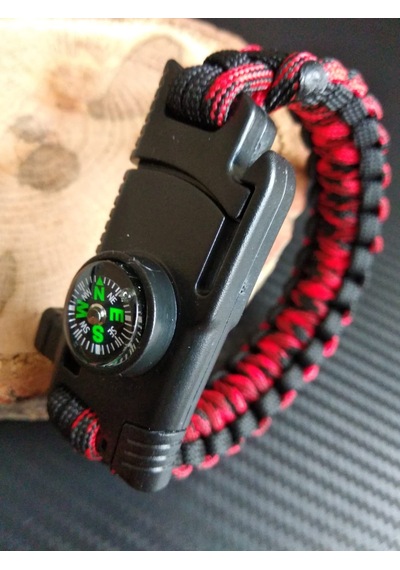 Paracord Cobra Survıval Bıçaklı Bileklik Çok Renkli