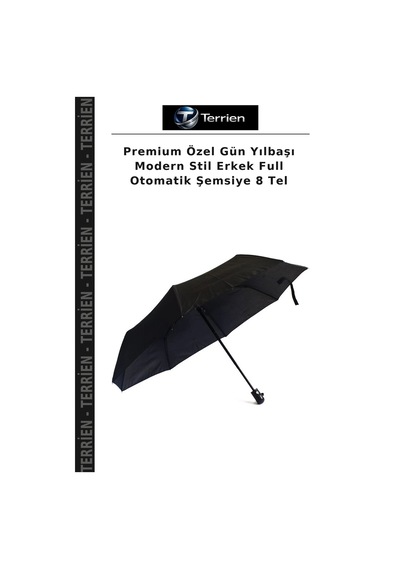 Terrien Premium Özel Gün Yılbaşı Modern Stil Erkek Full Otomatik Şemsiye 8 Tel Çok Renkli